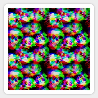 Glitchy Skulls Sticker